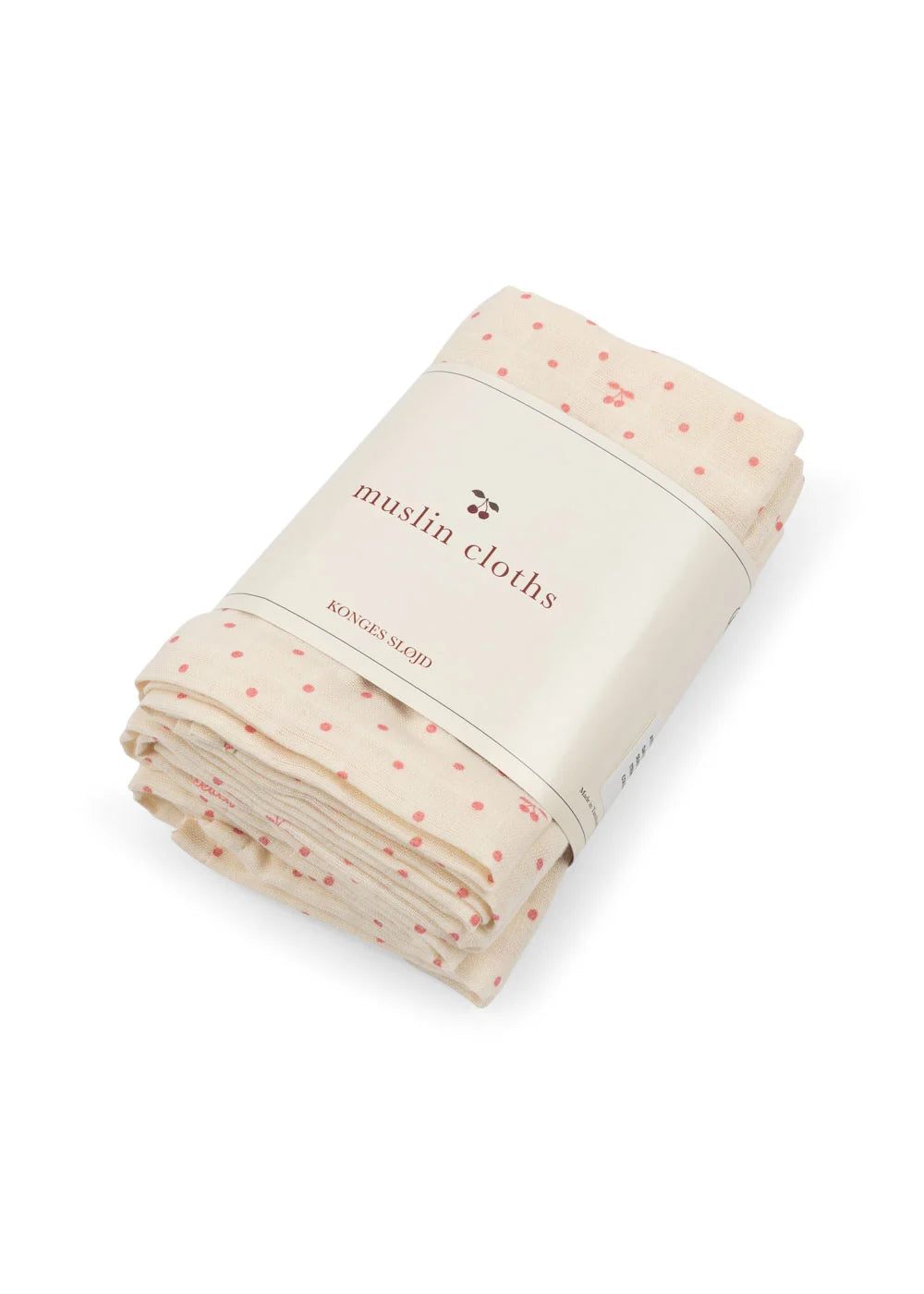 3 PACK MUSLIN CLOTHS - Cherry Dot