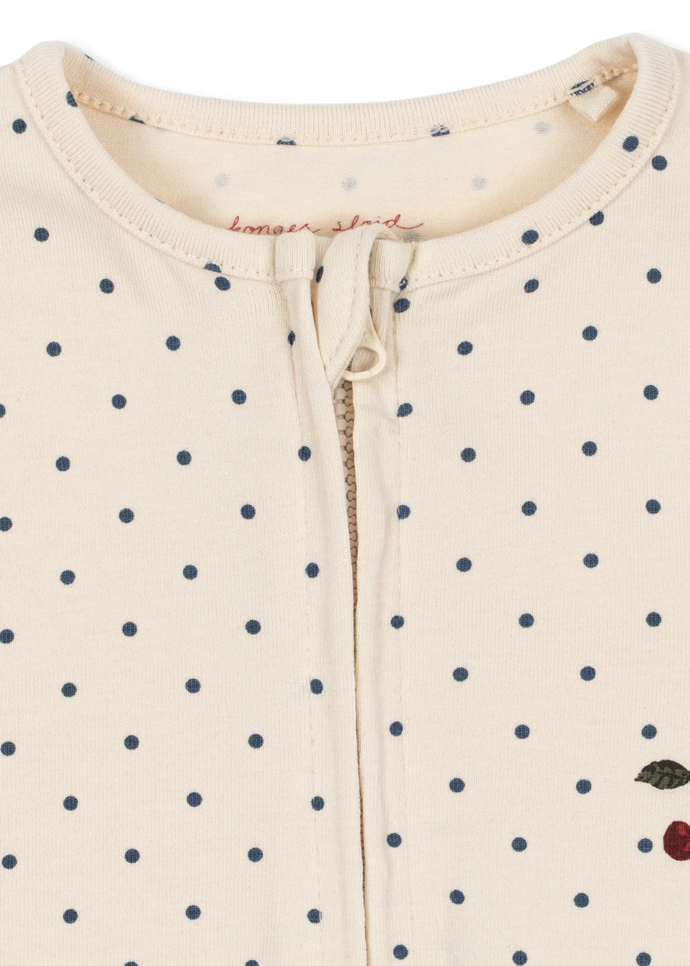 BASIC ZIP ONESIE - Blue Dot