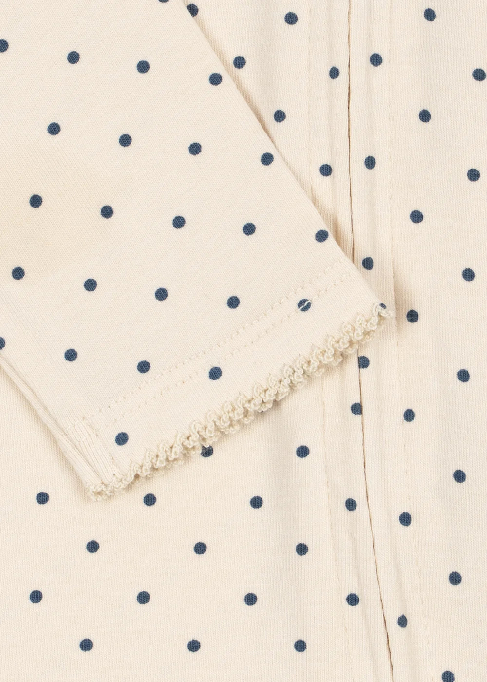 BASIC ZIP ONESIE - Blue Dot