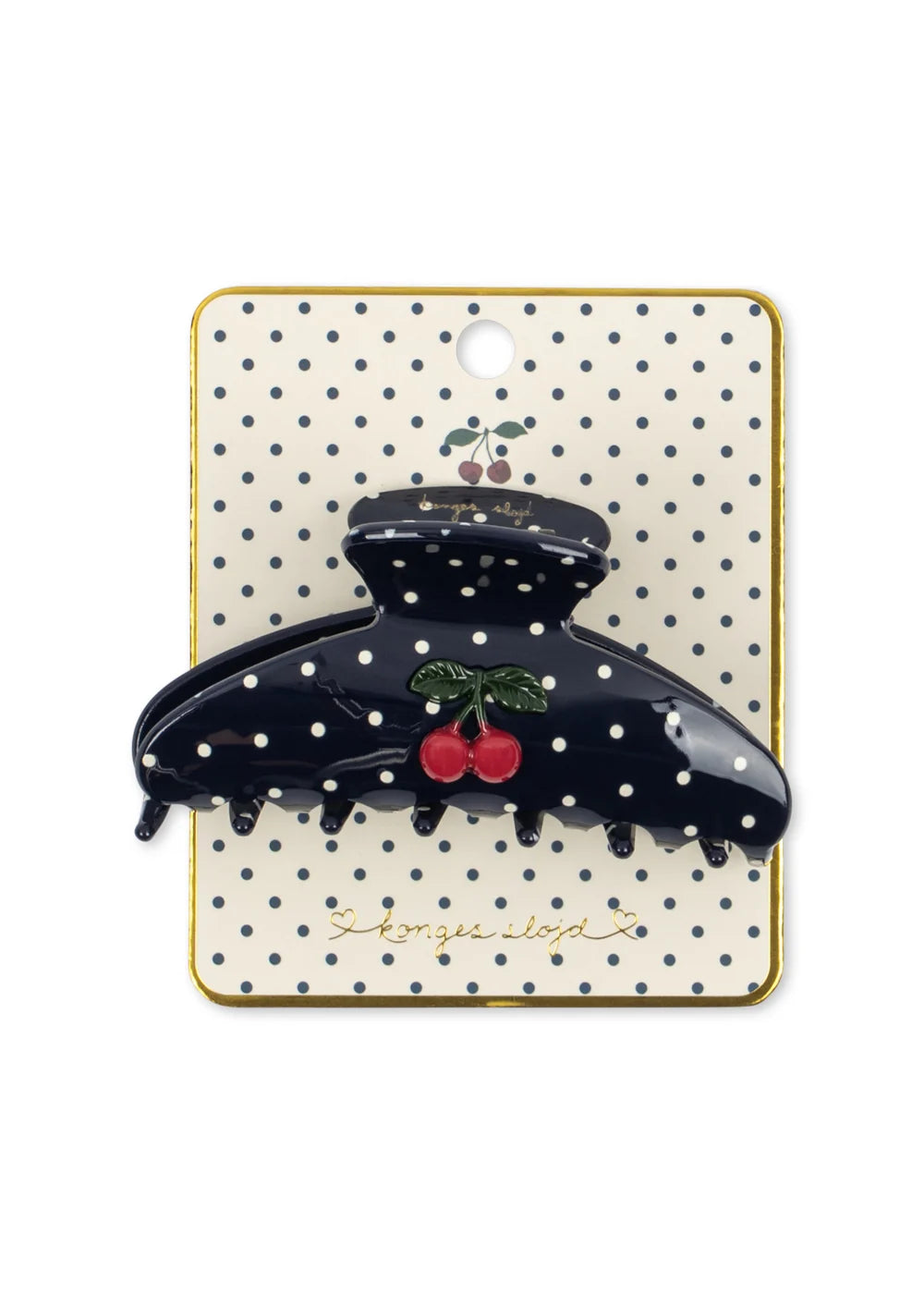 CHERRY DOT BIG HAIR CLAW