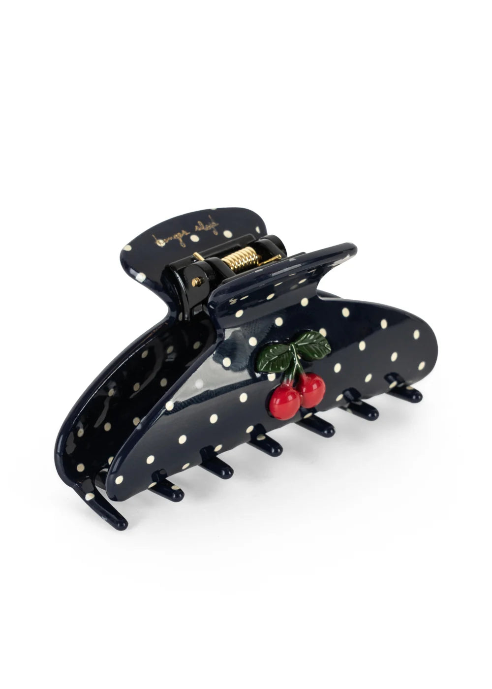 CHERRY DOT BIG HAIR CLAW