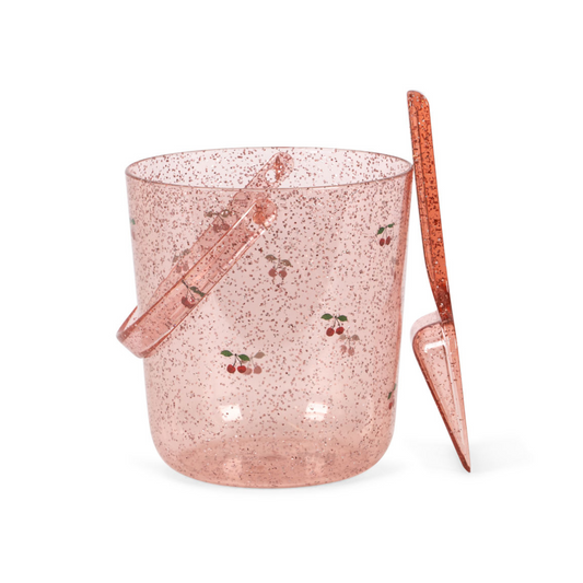 GLITTER BUCKET AND SHOVEL - Cherry