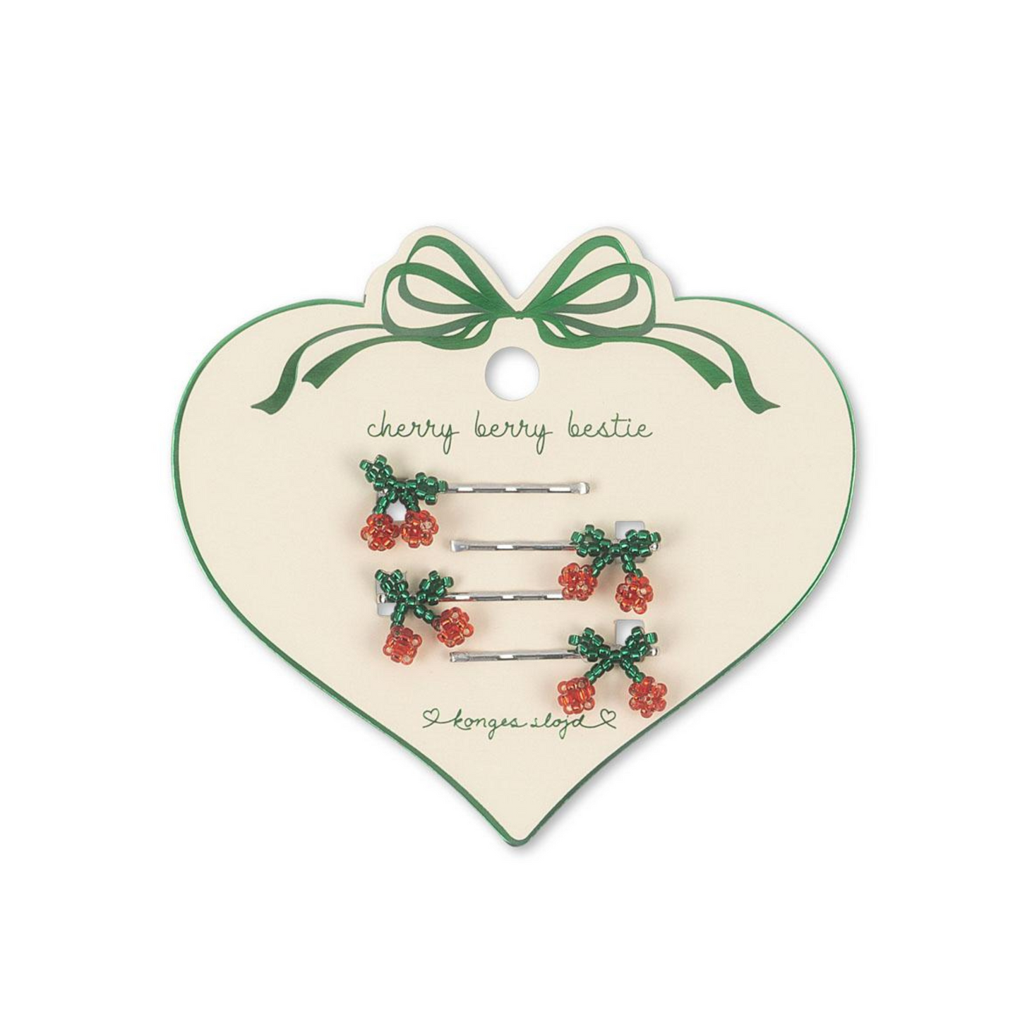 4 PACK MINI CHERRY HAIR PIN