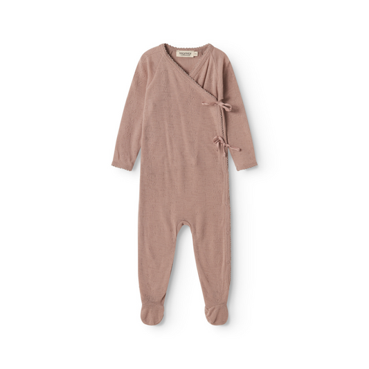 Rubetta, Wool Pointelle Jumpsuit - Burnt Rose