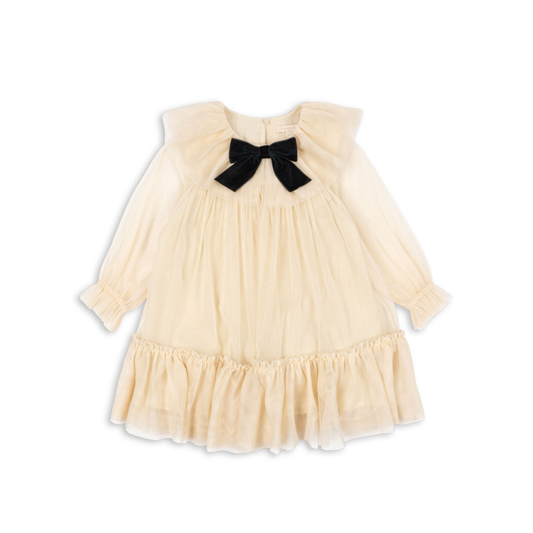 BOW DRESS - Parchment