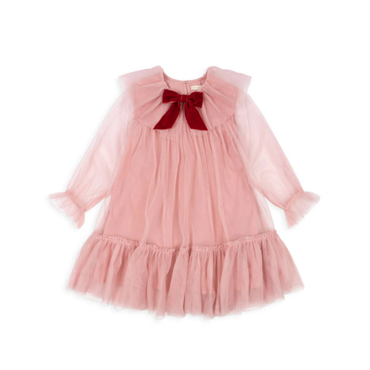 BOW DRESS - Mellow rose