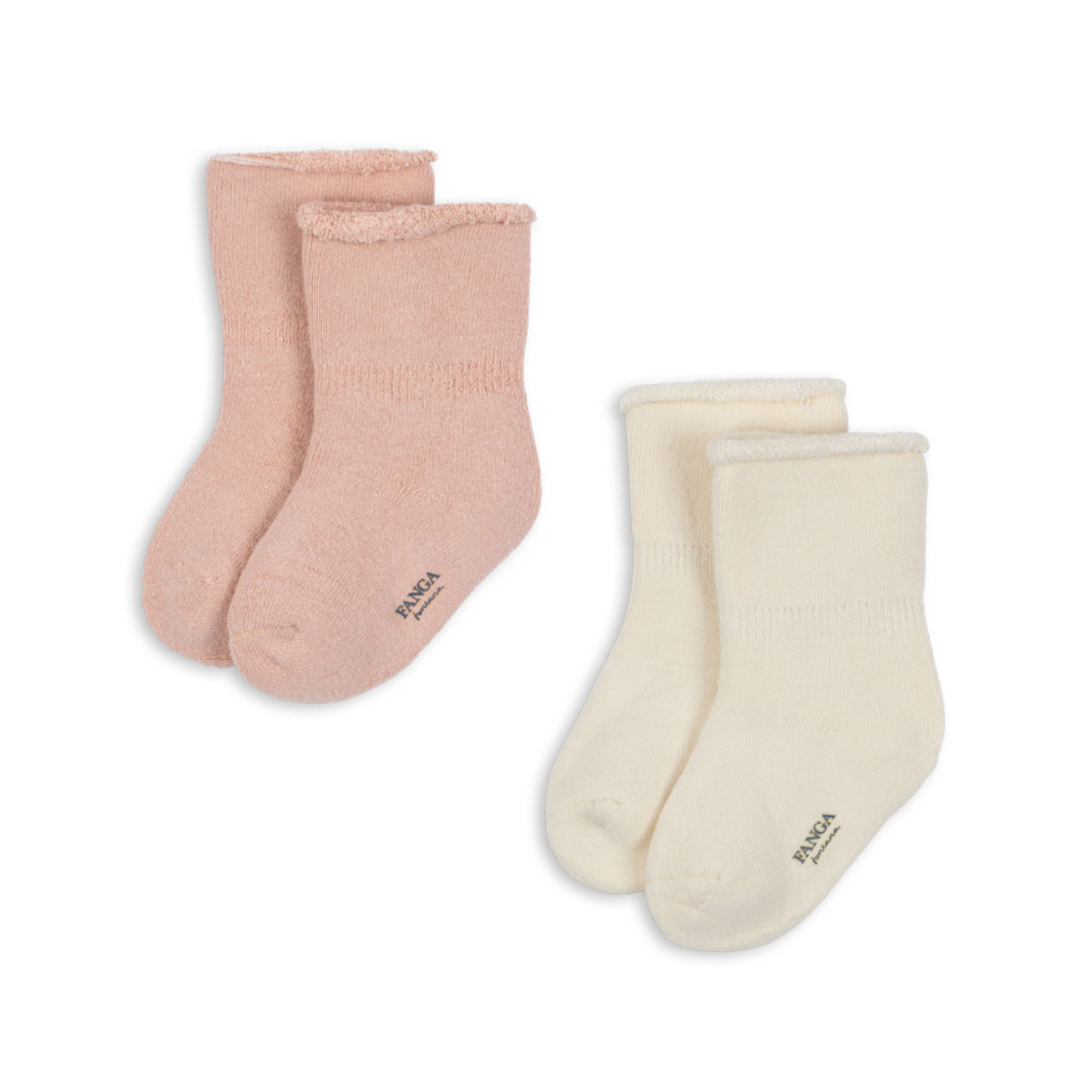 VICINO 2 PACK TERRY SOCKS - Cameo Rose