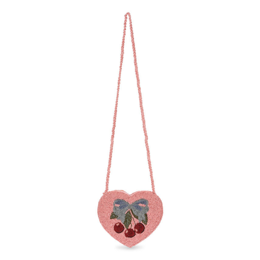 BEADED HEART BAG - AMARENA