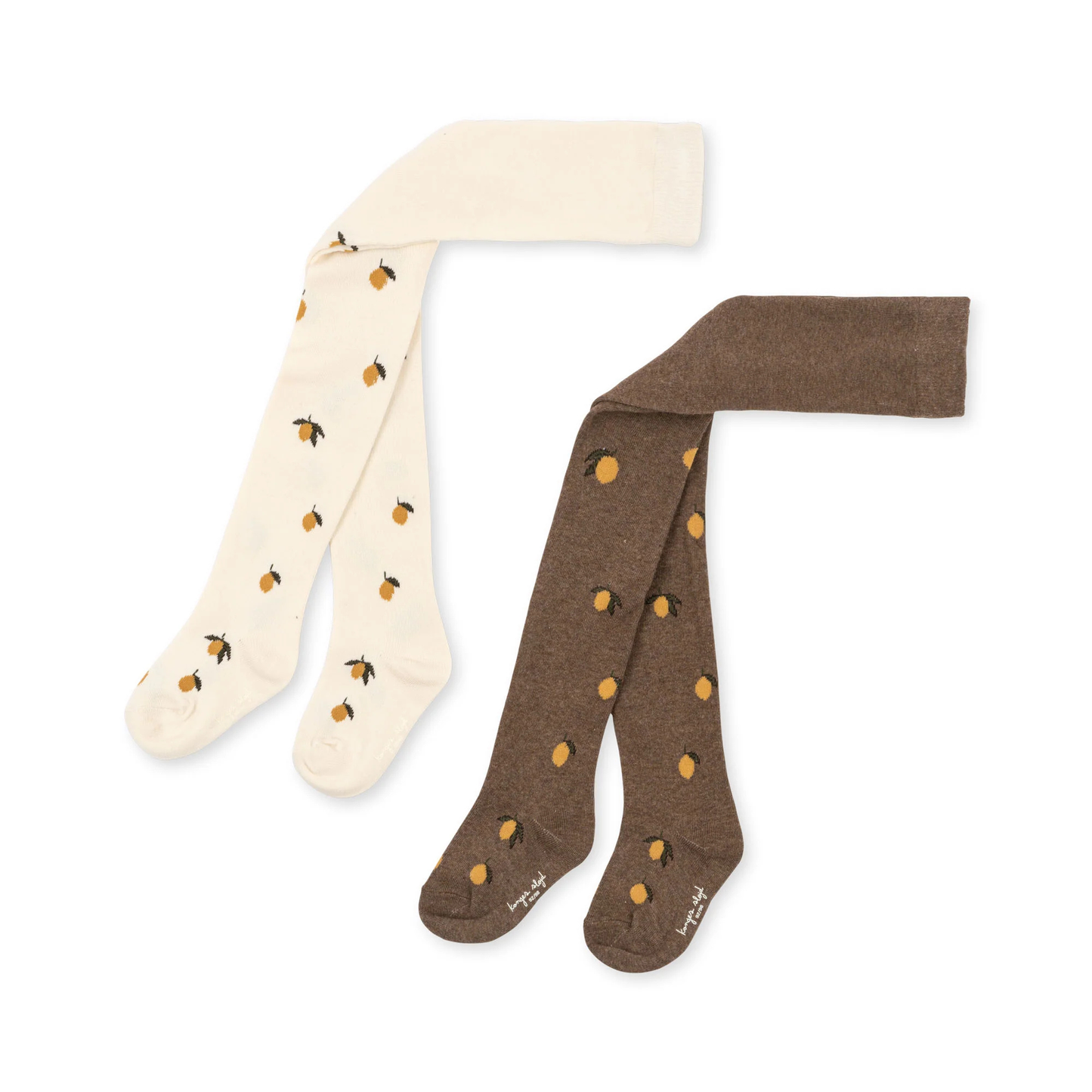 2 PACK JACQUARD TIGHTS - Lemon