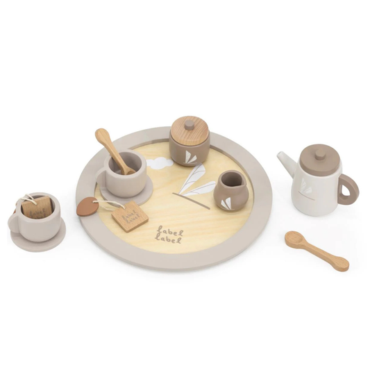 סט תה מעץ לילדים בצבע ניוד