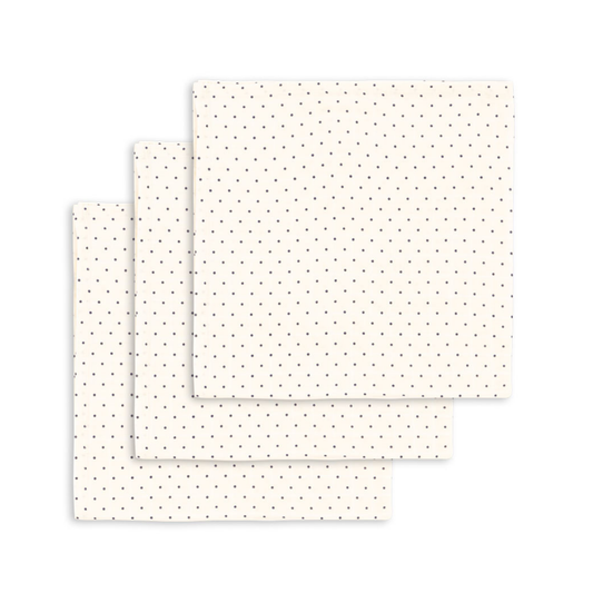 3 PACK MUSLIN CLOTH - Dots