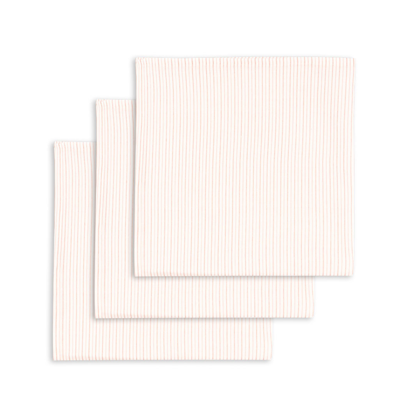 3 PACK MUSLIN CLOTH GOTS - Stripe Petite Rose