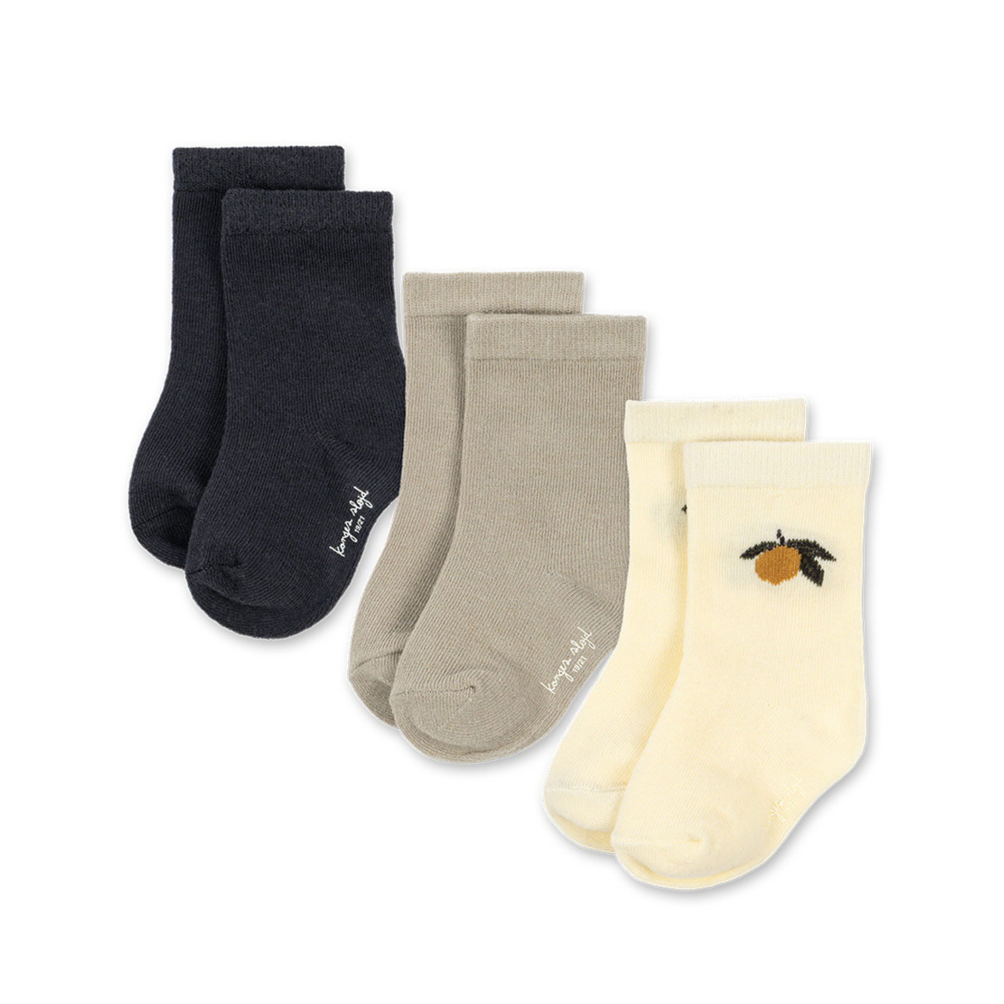 3 PACK JACQUARD SOCKS - Lemon