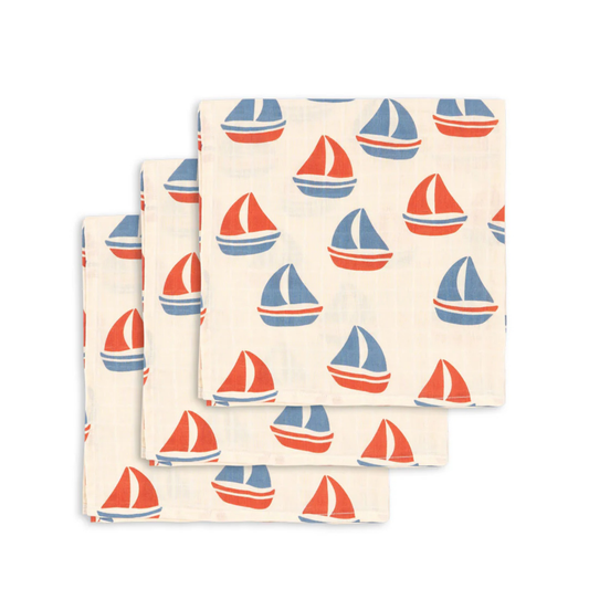 3 PACK MUSLIN CLOTH - Ahoy
