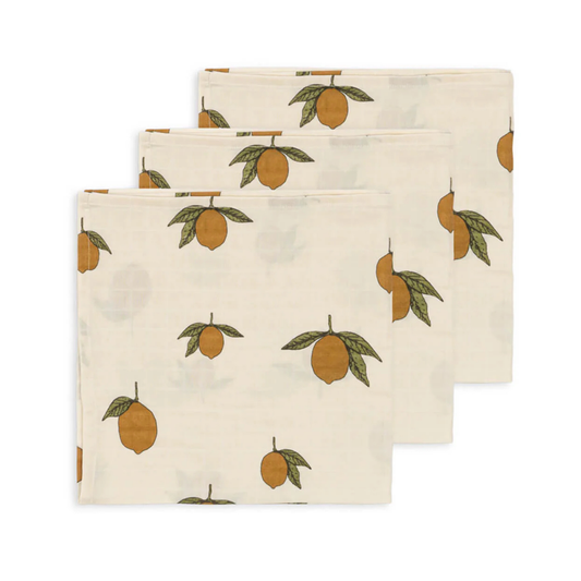 3 PACK MUSLIN CLOTH GOTS - Mon Grand Citron