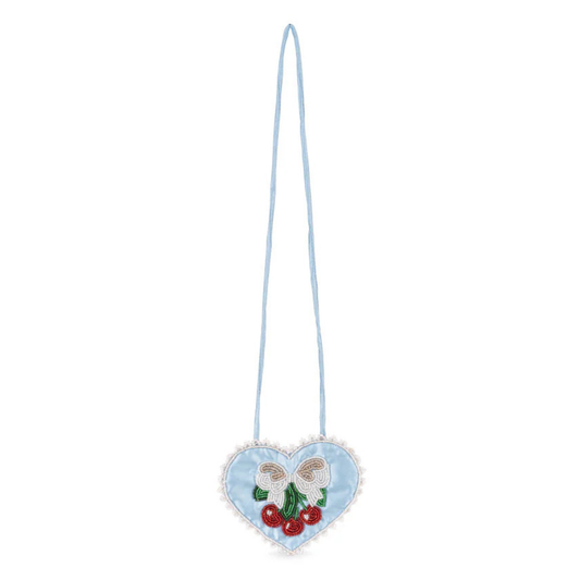 BEADED HEART MINI PURSE