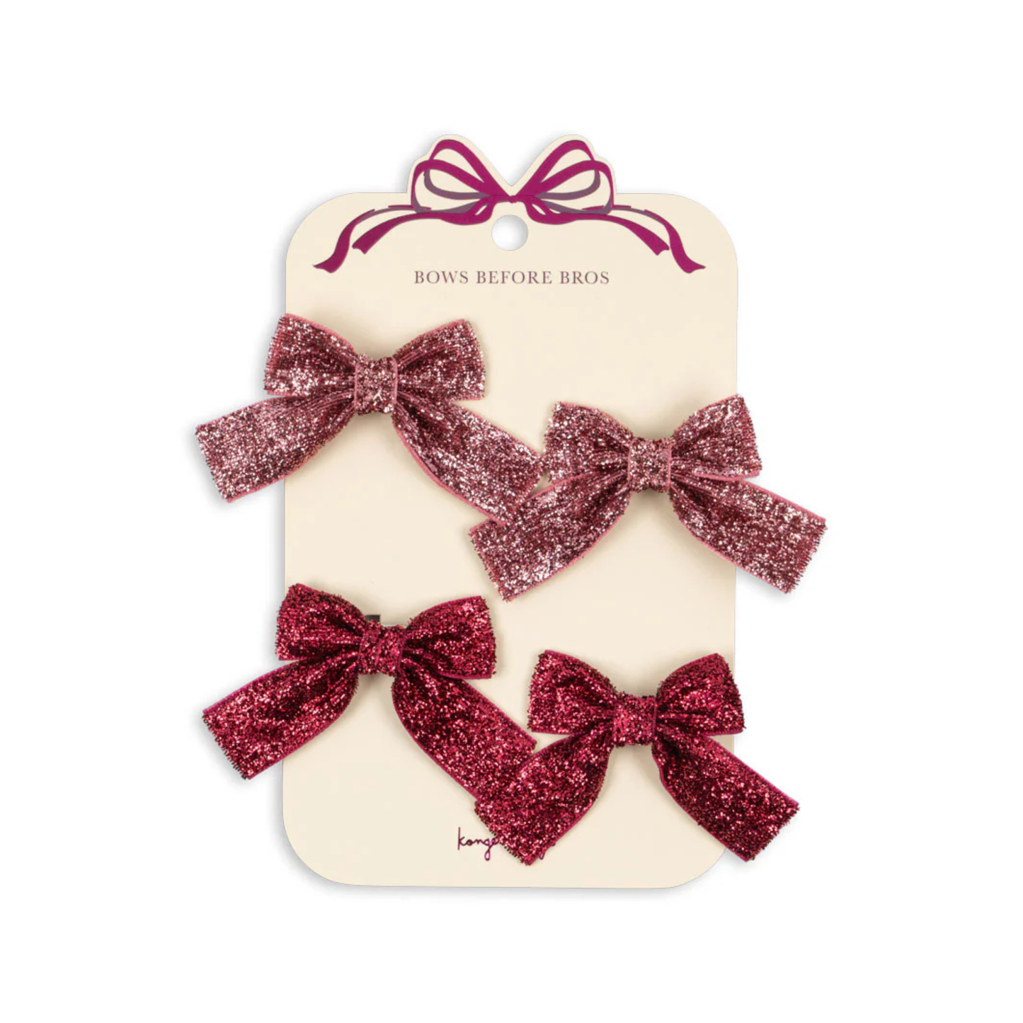 4 PACK BOW HAIR CLIPS