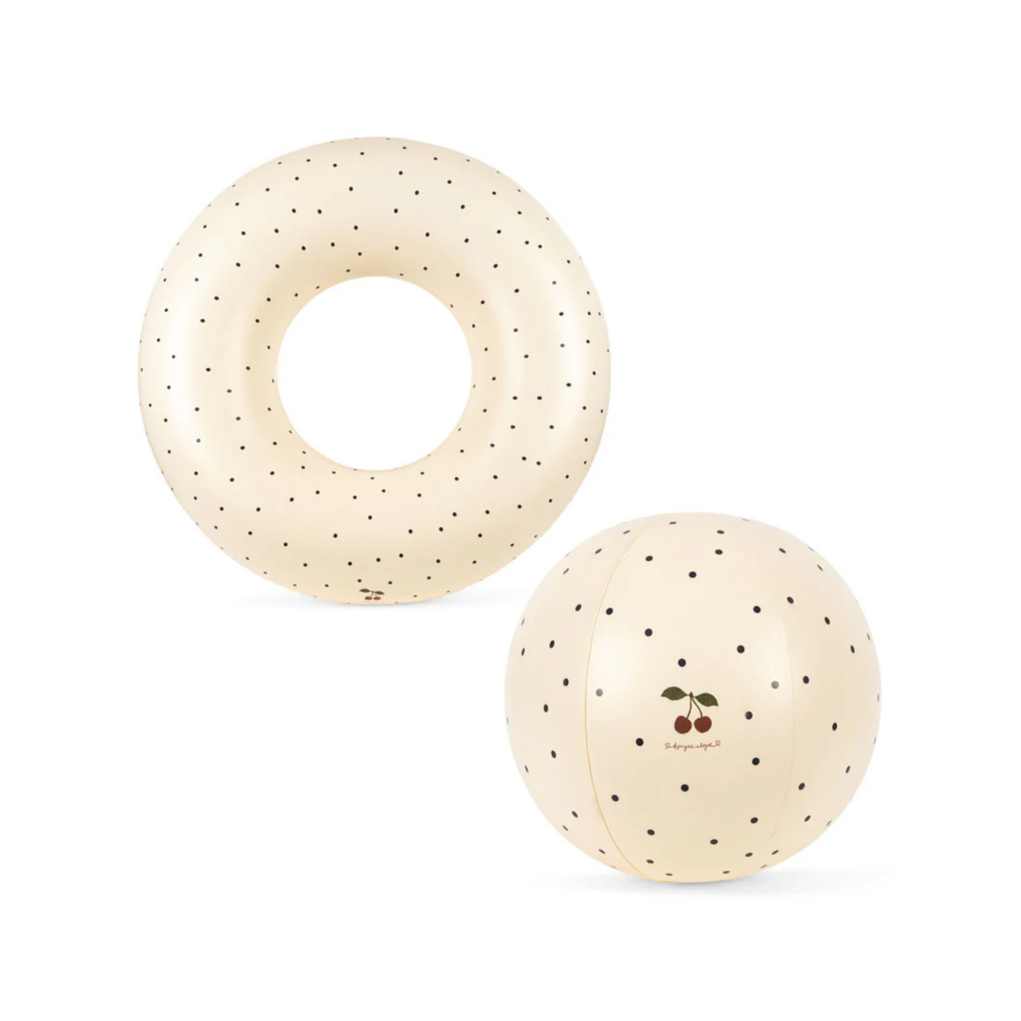 SWIM RING AND BEACH BALL - Cherry