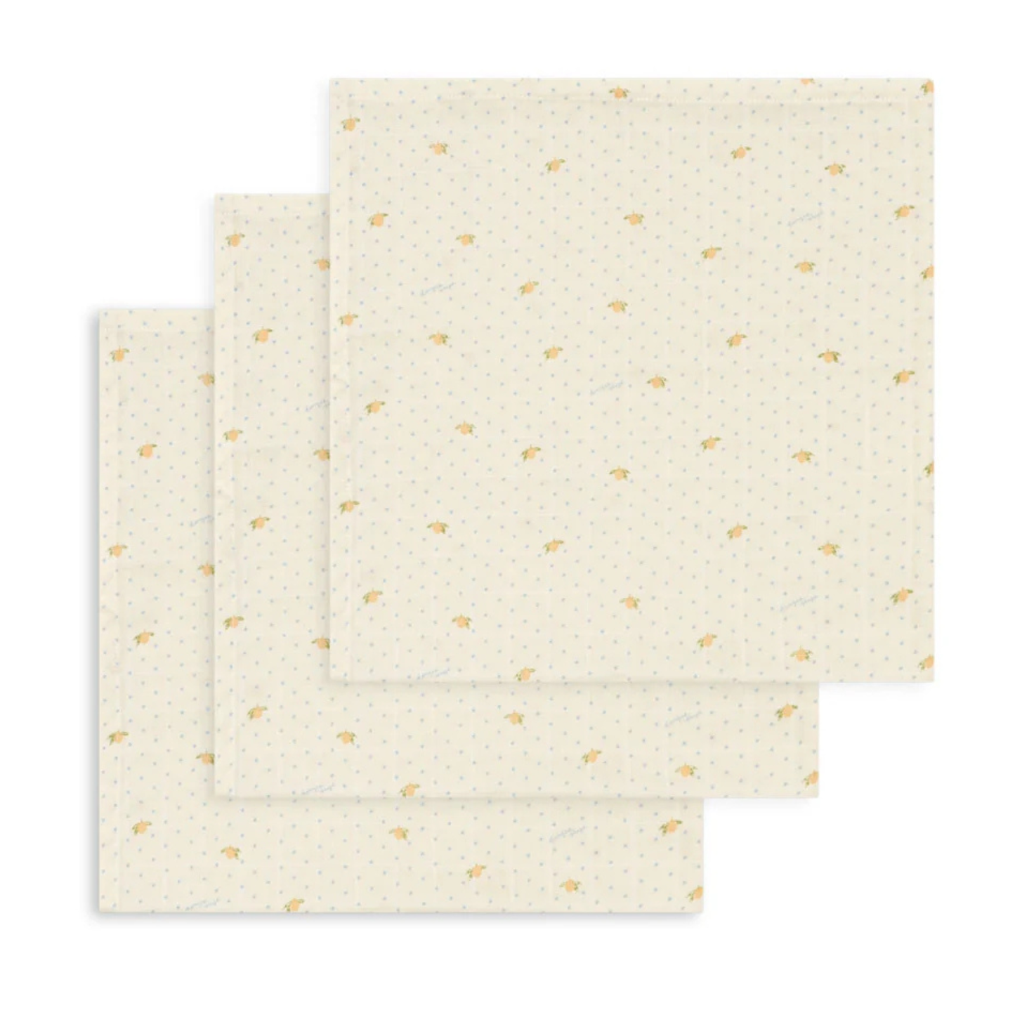 3 PACK MUSLIN CLOTH - Lemon Dot
