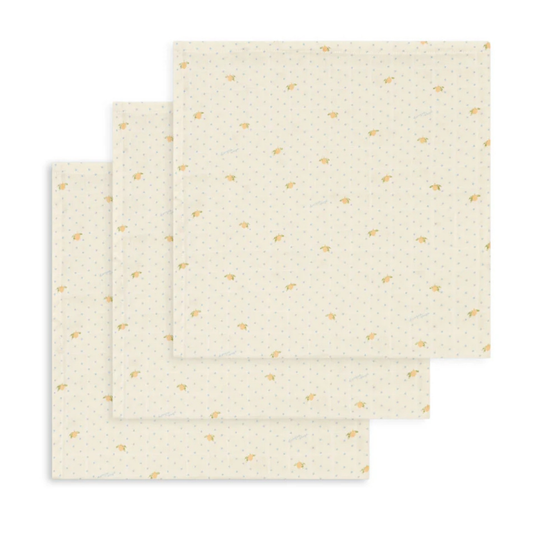 3 PACK MUSLIN CLOTH - Lemon Dot
