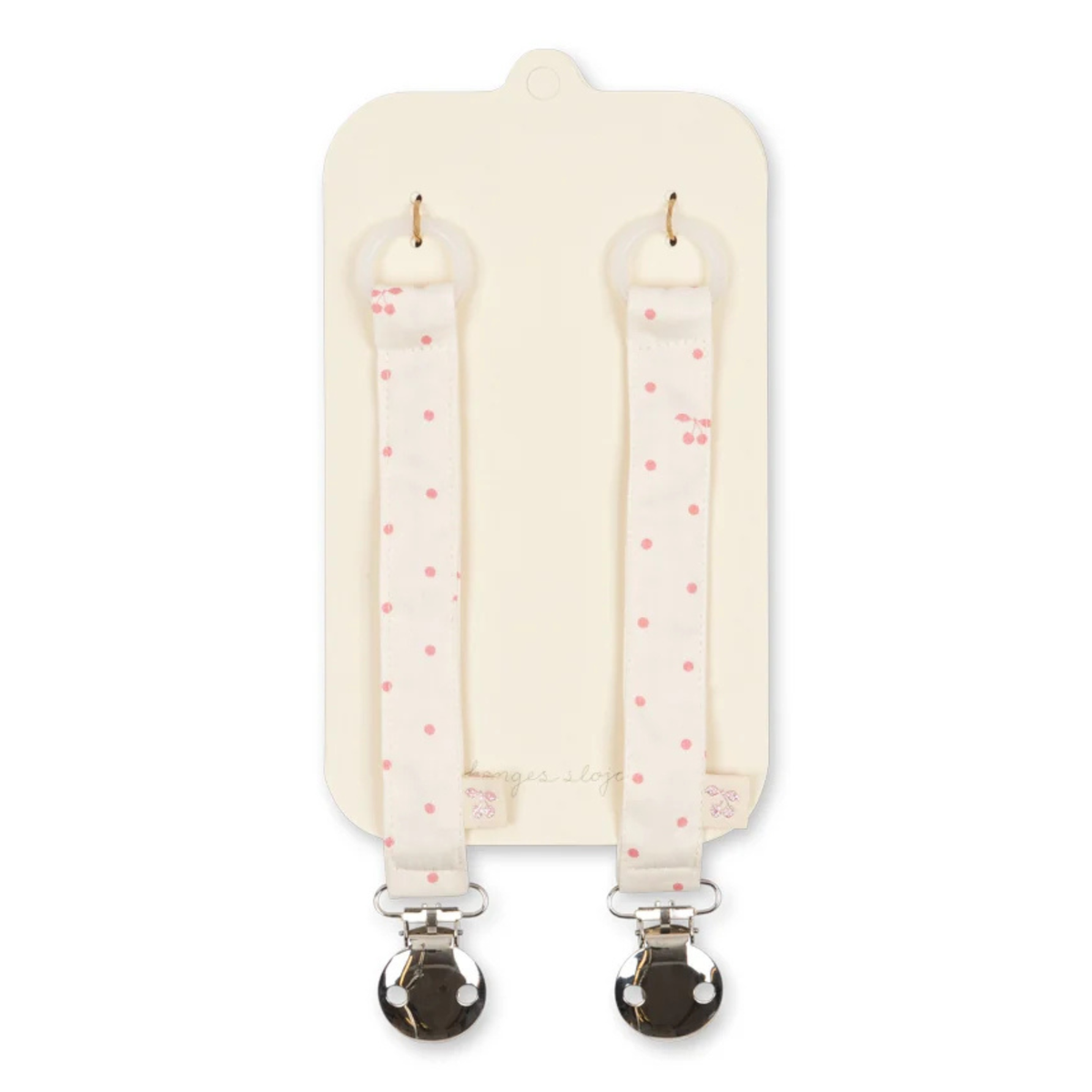 2 PACK PACIFIER STRAP - Cherry