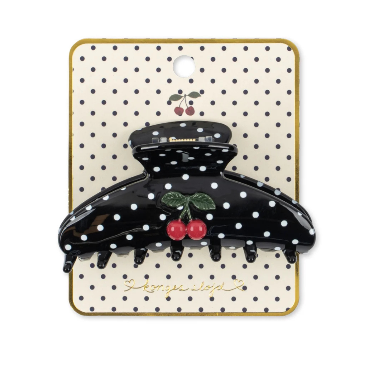 CHERRY DOT BIG HAIR CLAW