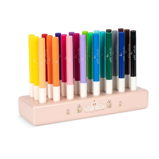 MARKERS IN WOODEN BLOCK 24 PCS - MIZUMI BIG