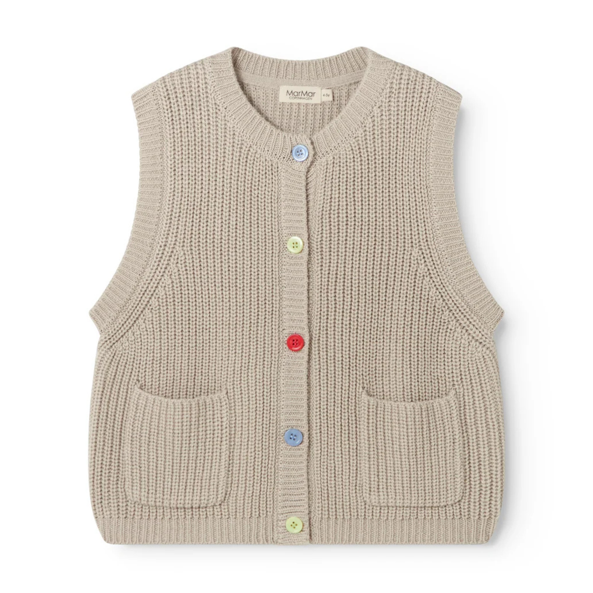 Taju, Knit Vest - Barely Beige