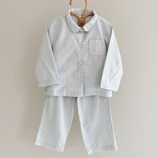 Classic pyjamas blue gingham