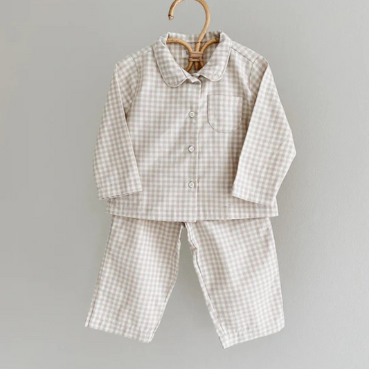 Classic pyjamas beige gingham