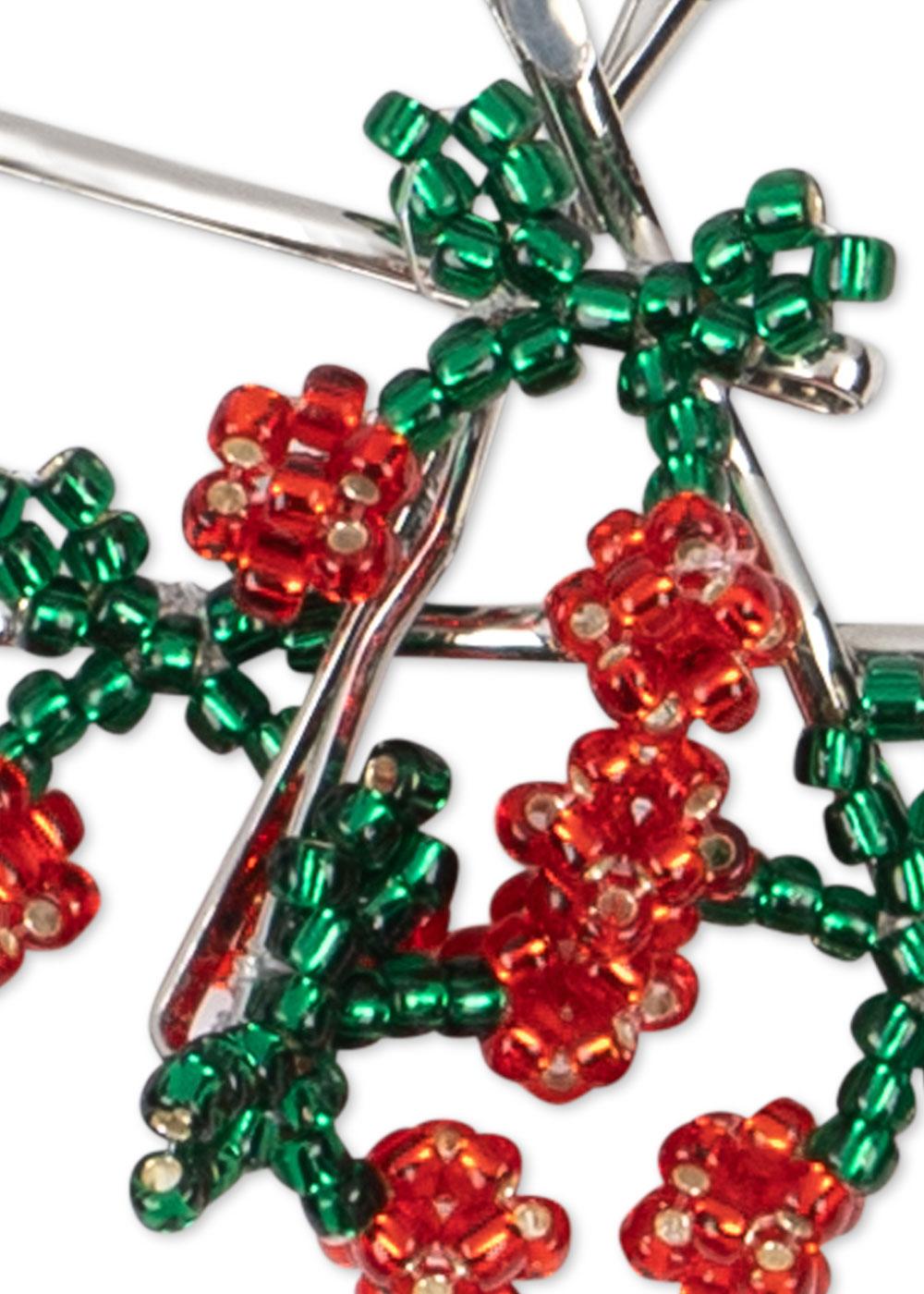 4 PACK MINI CHERRY HAIR PIN