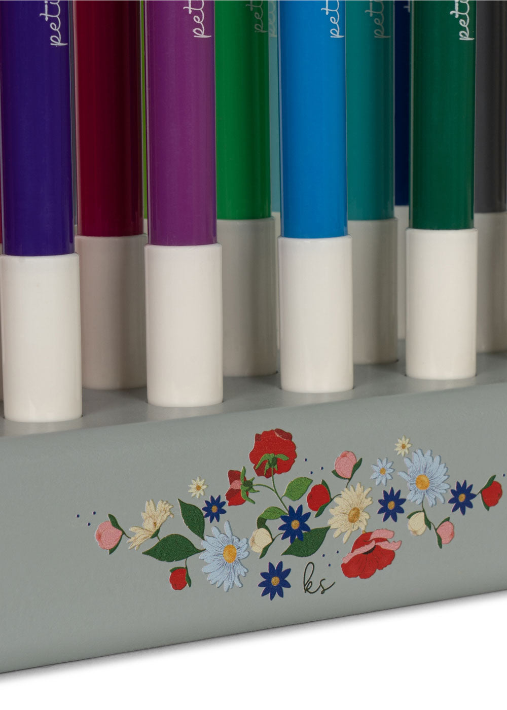 MARKERS IN WOODEN BLOCK 24 PCS - MIZUMI BIG