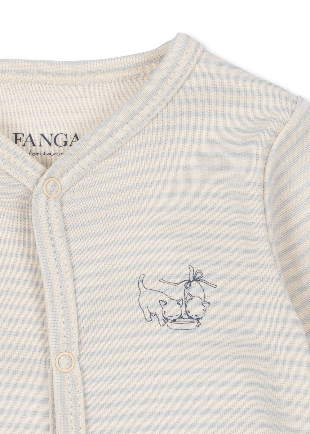FIO ONESIE - Tea Stripe Grey Dawn