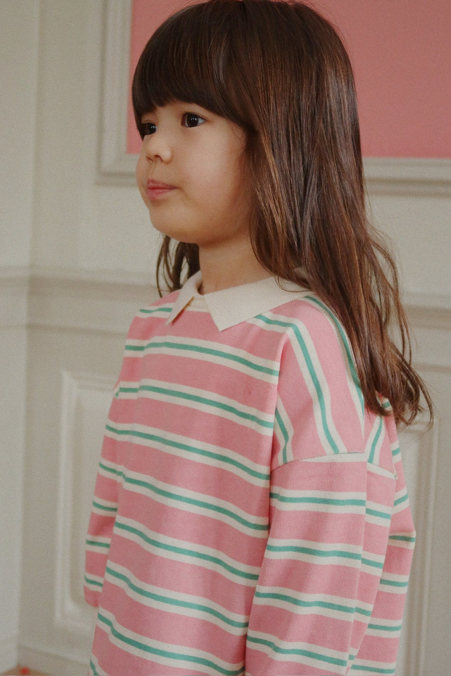 SPOTTY LS POLO - Blush Bound
