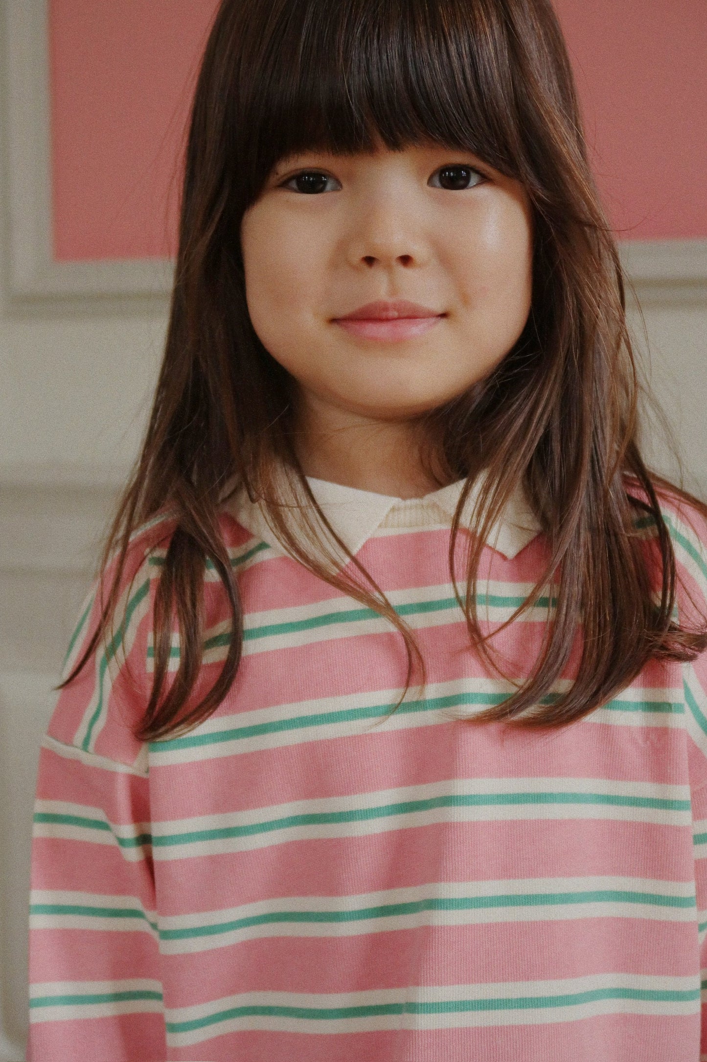 SPOTTY LS POLO - Blush Bound