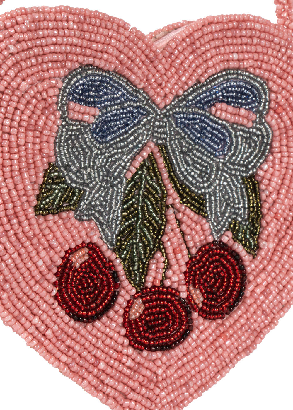 BEADED HEART BAG - AMARENA