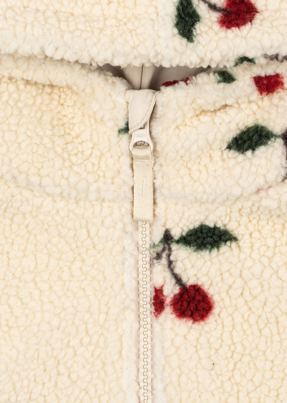 JODY TEDDY HOODIE JACKET - Cherry