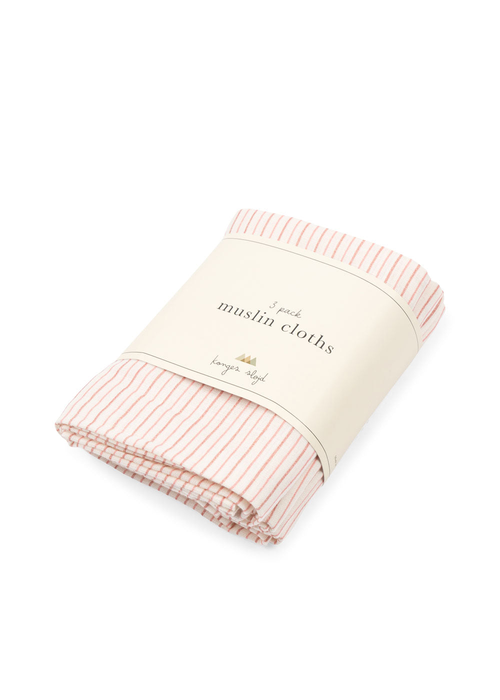 3 PACK MUSLIN CLOTH GOTS - Stripe Petite Rose