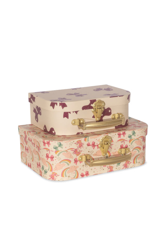 2 PACK SUITCASE - Rainbow Bow